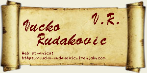 Vučko Rudaković vizit kartica